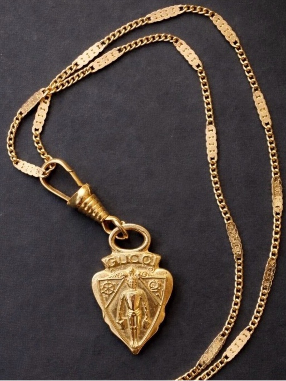 Vintage Gucci GG authentic logo charm necklace